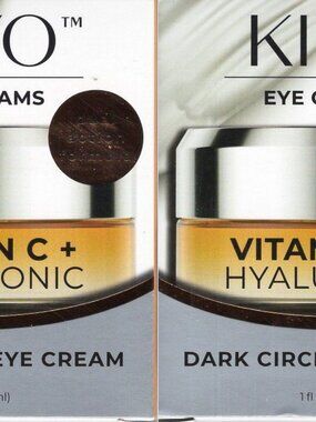 KIYO Eye Creams Vitamin C & Hyaluronic Dark Circle Eye Cream 1oz (Set of 2)